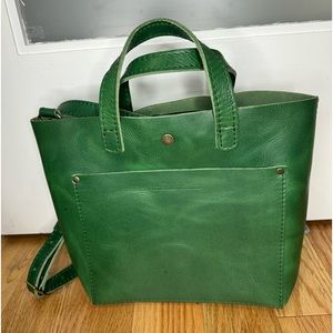 Portland leather goods mini crossbody tote